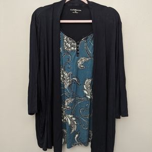 One piece cardigan top